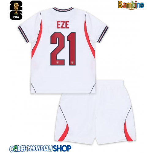 Maglie da calcio Inghilterra Eberechi Eze #21 Prima Maglia Bambino Mondiali 2026  Manica Corta + Pantaloni corti)